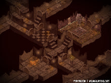 Load image into Gallery viewer, Perilous Levels Isometric Battlemap