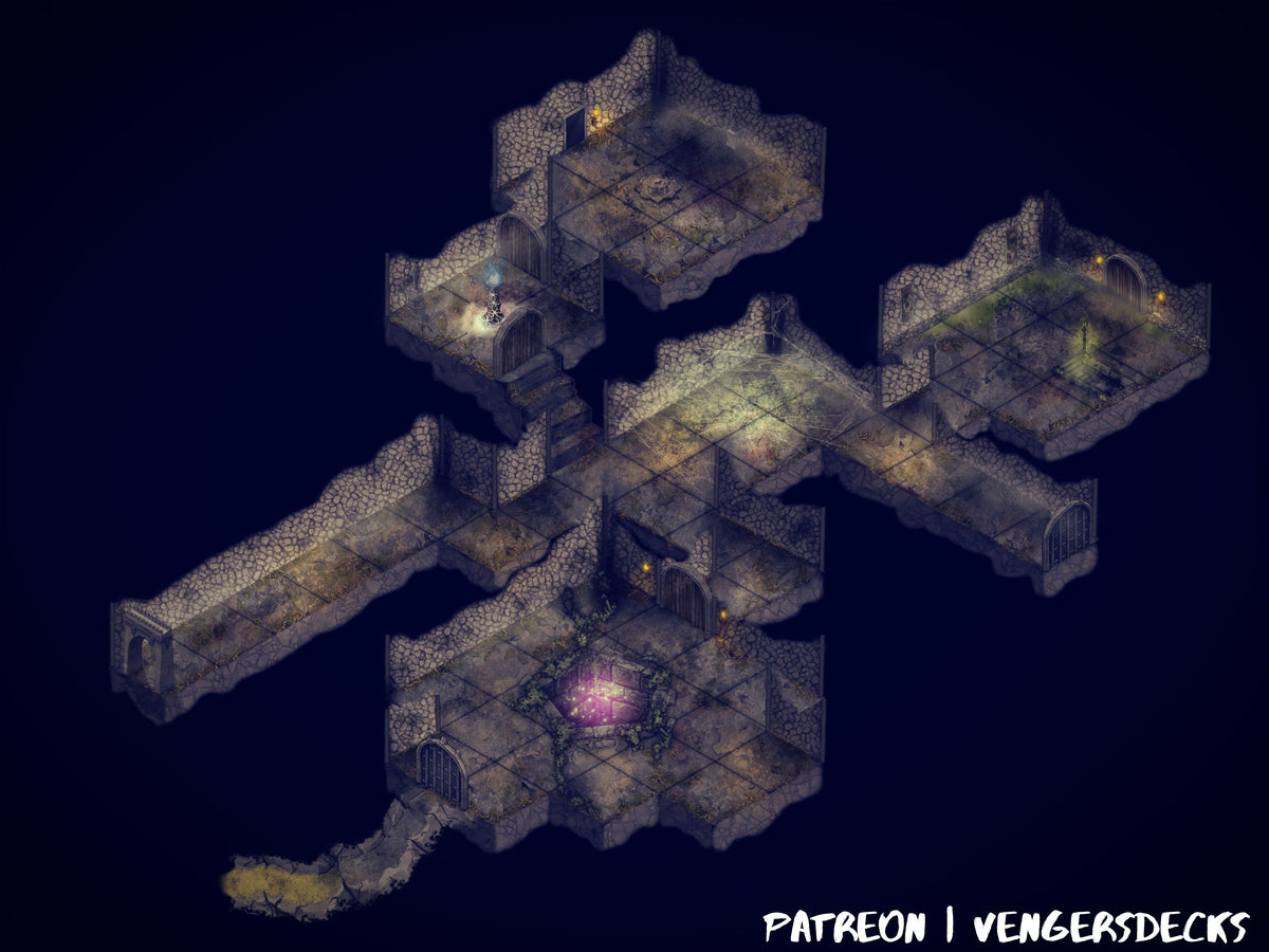 Caverns of Wirok Isometric Map Pack | Venger's Decks