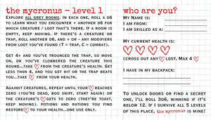 The Mycronus | A pocket solo rpg delve into the unknown