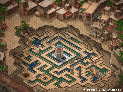 Labyrinthine Dimension Isometric Battlemap