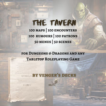 Load image into Gallery viewer, The Tavern - Maps, Encounters, Rumours, Patrons, Menus, Scenes