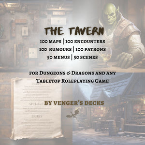 The Tavern - Maps, Encounters, Rumours, Patrons, Menus, Scenes