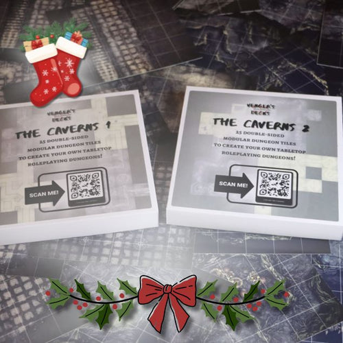 The Caverns | Modular Dungeon Map Tiles | Physical + Digital