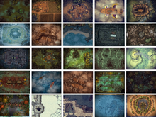Load image into Gallery viewer, 25 Premium RPG Battle Map Bundle Pack 2