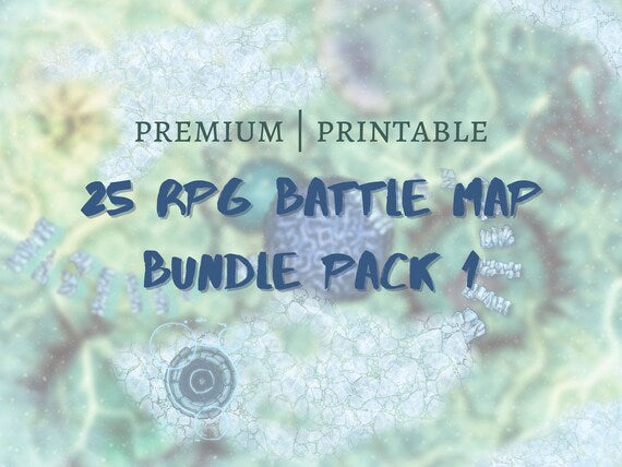 25 Premium RPG Battle Map Bundle Pack 1